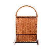 Lasovia Design Quercus Wiklinowy kosz na drewno kominkowe 46 x 79 H 49 / 85 cm