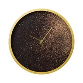 Zegar ścienny złoty glamour okrągły 60 cm czarny + złoty