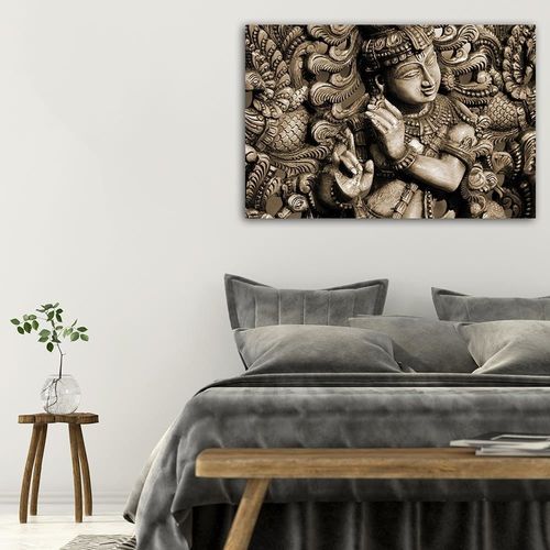 Obraz na płótnie - Canvas, Budda na mozaikowym tle 120x80 na Arena.pl