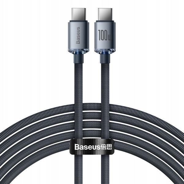 BASEUS SZYBKI KABEL PD USB C 100W 5A MOCNY PRZEWÓD DO TELEFONU KOMPUTERA 2m zdjęcie 9