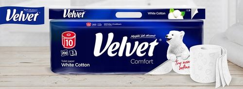 Velvet papier toaletowy White Cotton 7x 10 rolek na Arena.pl