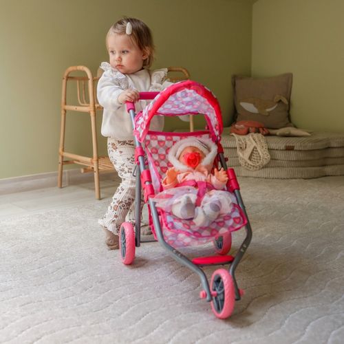 WOOPIE ROYAL Trójkołowa Spacerówka Wózek dla Lalek Serce Róż na Arena.pl