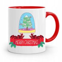 Kubek Czerwony Świąteczny Pod Choinkę Na Mikołaja Z Nadrukiem Ze Zdjęciem