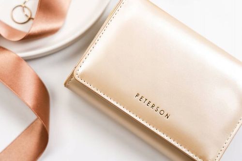 portfel damski ze skóry ekologicznej na zatrzask i suwak - peterson na Arena.pl