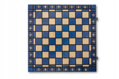 Szachy Senator niebieski/Szachy ozdobne/Szachy drewniane/ producent na Arena.pl