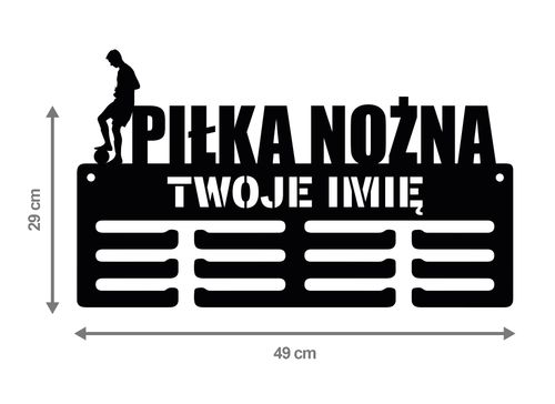 Wieszak na medale PIŁKA NOŻNA twoje imię dowolny tekst 164.1 na Arena.pl