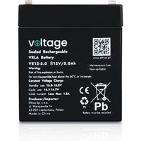 AKUMULATOR AGM 12V 5AH BEZOBSŁUGOWY KOMPAKTOWY LEKKI F1