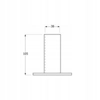 Podstawa parasola słupa przykręcana 38x105x100 mm - PDP - cynk ogniowy