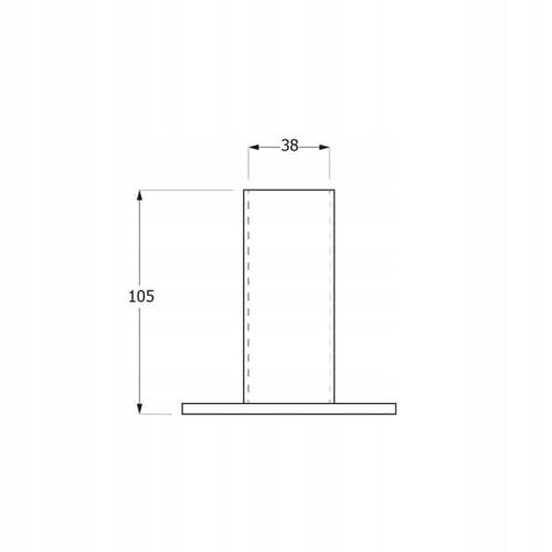 Podstawa parasola słupa przykręcana 38x105x100 mm - PDP - cynk ogniowy na Arena.pl