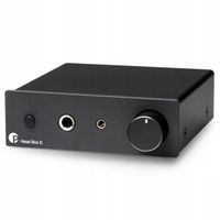 2X WZMACNIACZ SŁUCHAWKOWY 3,5mm 6,3mm KOMPAKTOWY PRO-JECT HEAD BOX E CZARNY