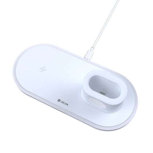 Ładowarka indukcyjna Devia Smart 3w1 biała 18W na Arena.pl