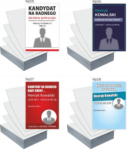 Ulotki A4 wyborcze PROJEKT GRATIS 5000 szt WYBORY KANDYDAT na WÓJTA gminy na Arena.pl