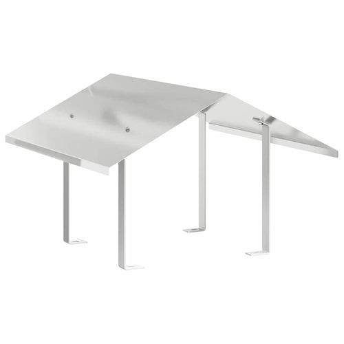 Kurtka kominkowa Srebrny 60 x 60 x 38 cm Stal nierdzewna na Arena.pl