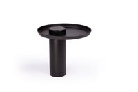 Stolik TYK 500 dąb czarny, czarny blat