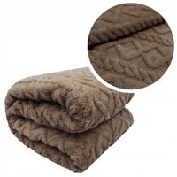 KOC WIKINGA PLED SKANDYNAWSKI GRUBY NARZUTA DWUSTRONNA ARIES 150x200 C. BEŻ