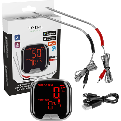 Termometr kuchenny z Bluetooth, 2 sondy na Arena.pl