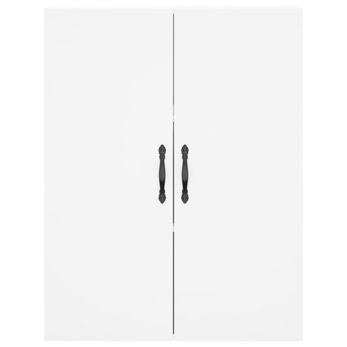 Witrynka, biała, 69,5x34x180 cm, materiał drewnopochodny na Arena.pl