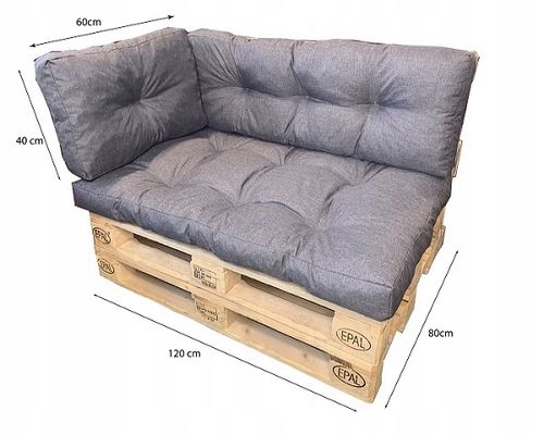 PODUSZKI NA PALETY MATERAC 120X80X40 KOMPLET 5 cz na Arena.pl