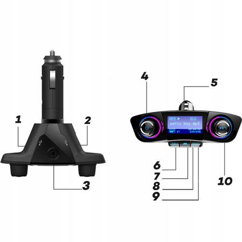 Transmiter samochodowy FM RETOO BT06 na Arena.pl