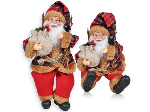 Mikołaj siedzący dekoracja świąteczna xxl figurka mikołaja czerwony na Arena.pl