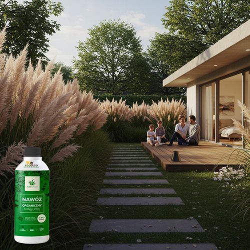 Naturalny nawóz organiczny 1 l użyźnia glebę wiosenny do trawy i krzewów na Arena.pl