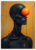 Plakat plakaty obrazy pomarańczowa kula 30x40 cm