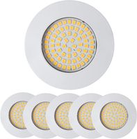 HCFEI Reflektor LED Ultra Płaski, 3.5W, 230V, Biało-Matowy, 6 Sztuk