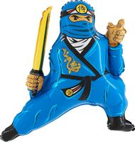 Balon foliowy Ninja niebieski 90cm