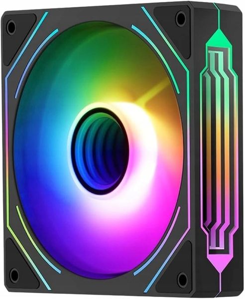 Wentylator RGB Dual LED RING INFINITY MIRROR RAINBOW V3 12cm Molex zdjęcie 2