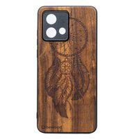 Drewniane Etui Bewood do Motorola G84 5G ŁAPACZ SNÓW IMBUIA