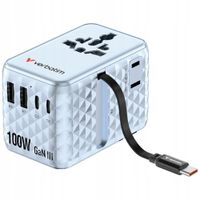 Adapter podróżny Verbatim Charge 'n' Travel GaN III globalny 1xUSB-C PD 3.0