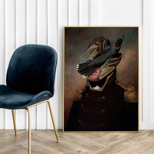 Plakat pop art portret generał ptaszek 21x29,7 cm A4 na Arena.pl