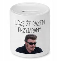 Skarbonka Dla Dziewczyny Liczę Że Razem Przyjaramy Z Nadrukiem Ze Zdjęciem