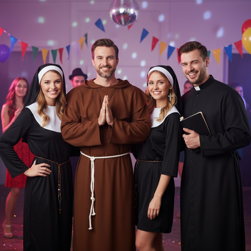 Przebranie halloween dla dorosłych mnich na Arena.pl