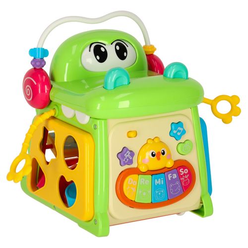 Kostka Edukacyjna Sorter Z Pianinkiem Krokodyl 4W1 na Arena.pl