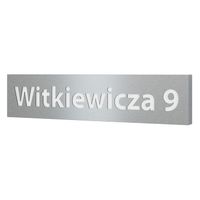 Podświetlany numer domu tabliczka tablica adresowa adres 1R LED 66x15 cm