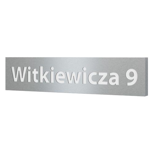 Podświetlany numer domu tabliczka tablica adresowa adres 1R LED 66x15 cm na Arena.pl
