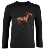 Bluzka t-shirt z długim rękawem Konie