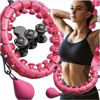 HULA HOP Z OBCIĄŻENIEM WYPUSTKAMI ODCHUDZAJĄCE FITNESS SKŁADANE SMART FIT