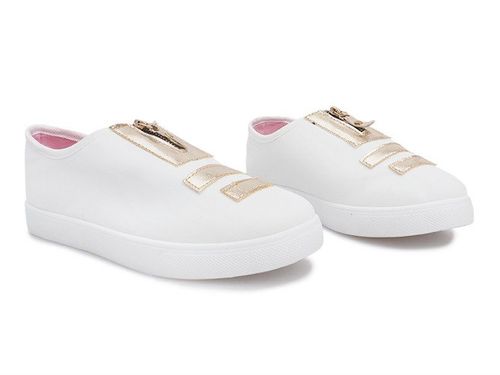 Białe trampki z suwakiem Simple 41 na Arena.pl