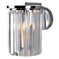 Ścienny kinkiet crystal CGASBURW do sypialni glamour chrom