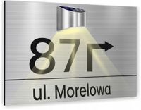 Tabliczka adresowa Tablica numer domu 40x30 lampka solarna LED DUŻO WZORÓW
