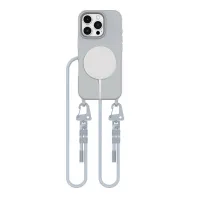 Etui Tech-Protect MagNecklace MagSafe ze smyczą na iPhone 16 Pro - szare