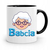 Kubek Czarny Dzień Babci Babcia Prezent Z Nadrukiem Ze Zdjęciem