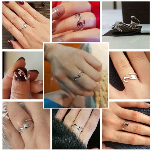 PIERŚCIONEK OTWARTY SREBRNY KOT KOTEK SREBRO 925 na Arena.pl