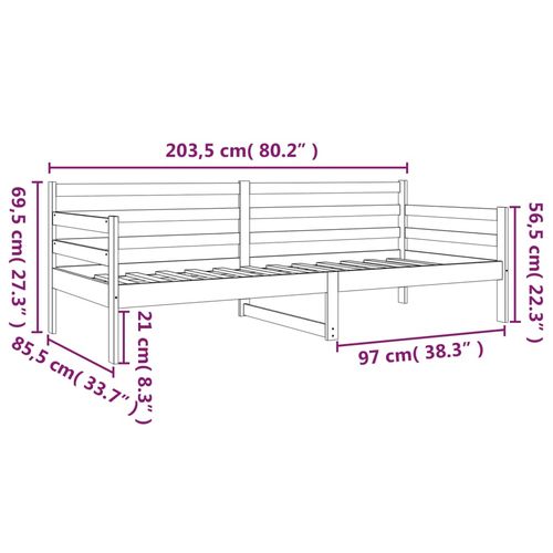 Łóżko dzienne bez materaca, białe, 80x200 cm, drewno sosnowe na Arena.pl