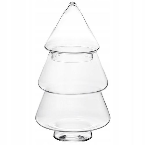 SZKLANA BOMBONIERKA CHOINKA DEKORACJA ŚWIĄTECZNA POJEMNIK NA SŁODYCZE na Arena.pl