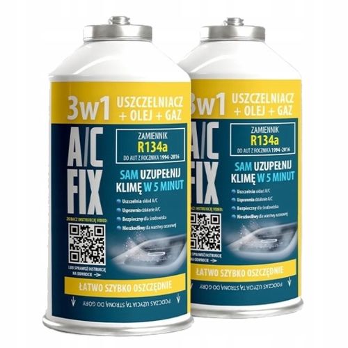 ZESTAW 2xUSZCZELNIACZ GAZ OLEJ KLIMA R134A 3w1+50% PRZEWÓD DUŻA PUSZKA 626g na Arena.pl