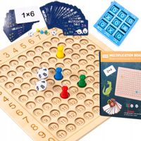 Tabliczka Mnożenia Planszowa Gra Logiczna 2 W 1