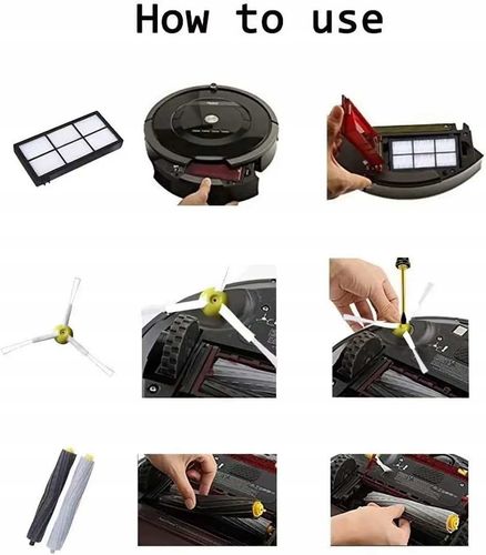 zestaw szczotek i filtrów do irobot roomba serii 800/900 na Arena.pl